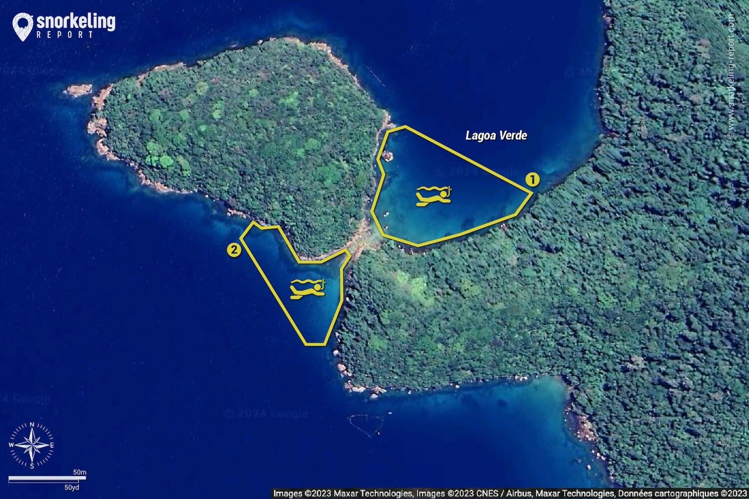 Lagoa Verde Snorkeling Map