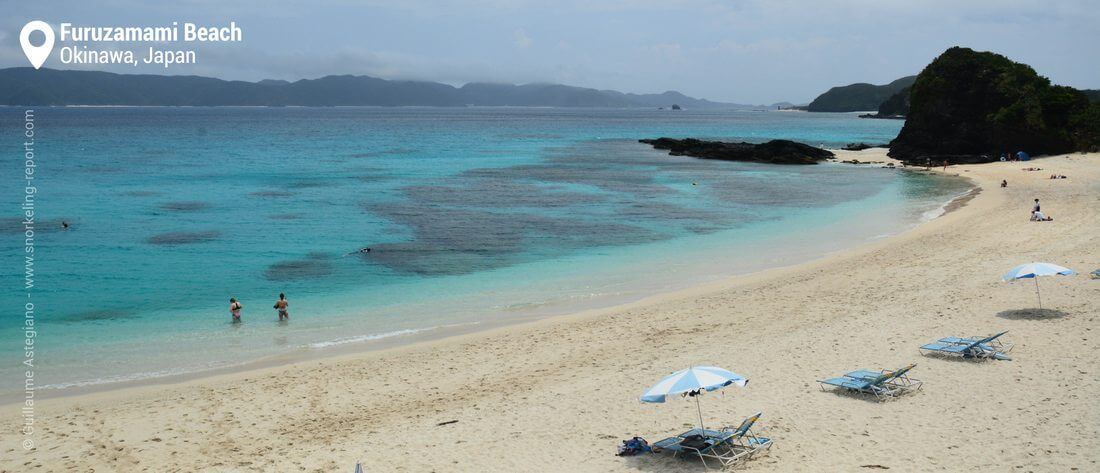 View on Furuzamami beach and reef